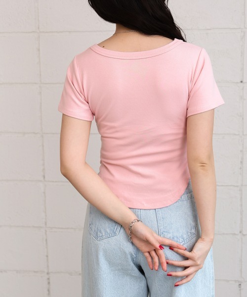 ba＆sh ピンク 半袖 背中開き レディース Mサイズ ba&sh 2026 Spring 