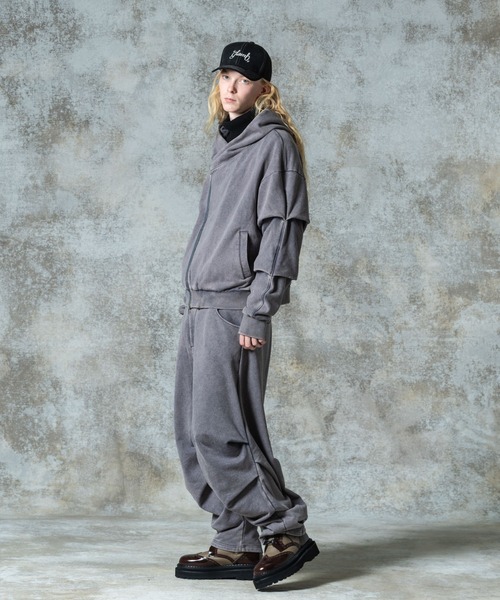 glamb（グラム） パンツ Distorted Tuck Pants / ディストーテッド