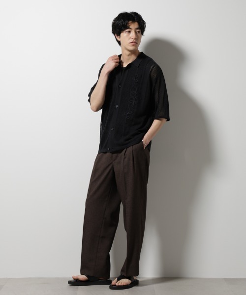 nano・universe - nano・universe　六分袖シャツ NANO universe シャツ クラフトシャツ 半袖 メンズ : ZOZOTOWN