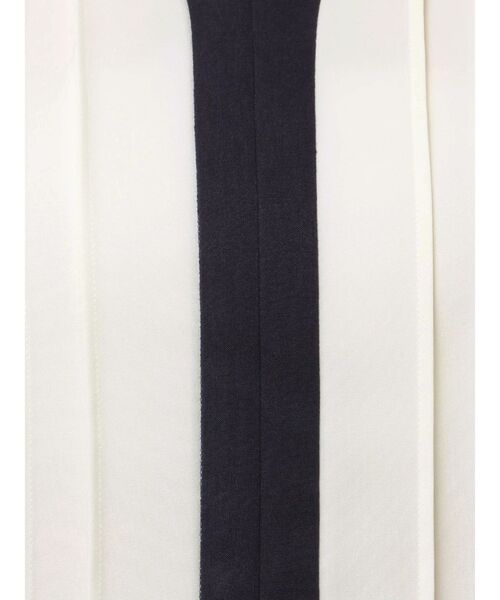 ブラウス シャツ バイカラーチェーンネックフレンチブラウス レディース TONAL ブラウス シャツ バイカラーチェーンネックフレンチ