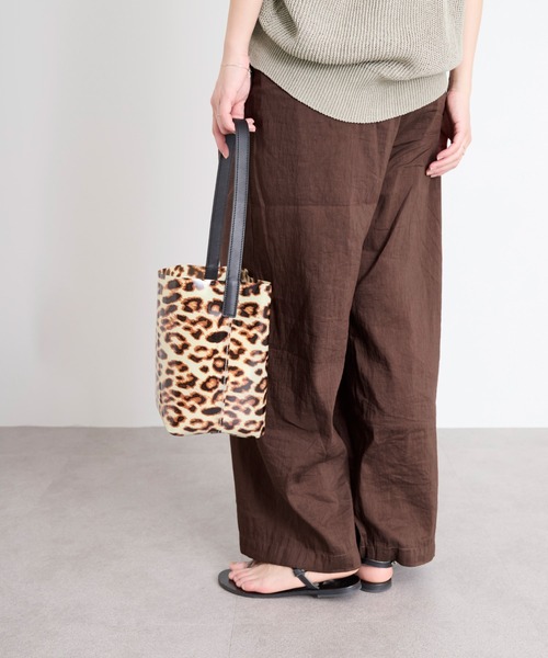 ハグオーワー　レオパードpt.ワンハンドルバケットバッグ（S） ハグオーワー レオパードpt.ワンハンドルバケットバッグ（S）