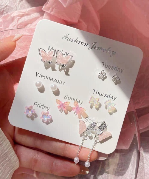 極美品 バタフライ ピアス MASHIRO ピアス 「MASHIRO」バタフライミックスピアス 14点