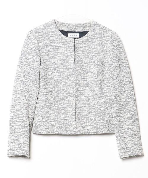 PLST 「PLST」 ノーカラージャケット S ホワイト レディース