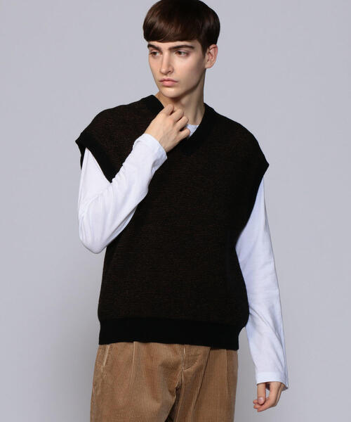 CABaN（キャバン）定番カーディガン&プルオーバーノースリーブ CABaN（キャバン） ニット セーター ファインポリエステル ハーフ