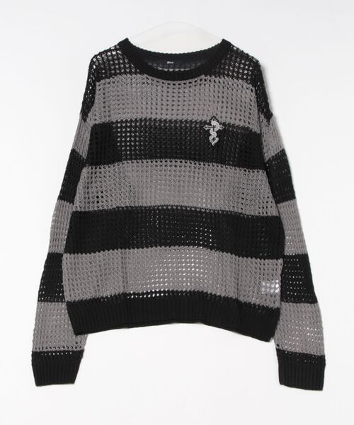 ニット セーター gibous/ギボス/gibous snake cross border knit レディース メンズ gibous ニット セーター gibous/ギボス/gibous snake cross