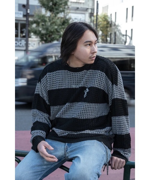 gibous ニット セーター gibous/ギボス/gibous snake cross
