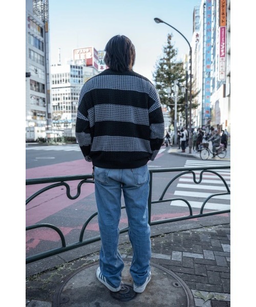 ニット セーター gibous/ギボス/gibous snake cross border knit レディース メンズ gibous ニット セーター gibous/ギボス/gibous snake cross