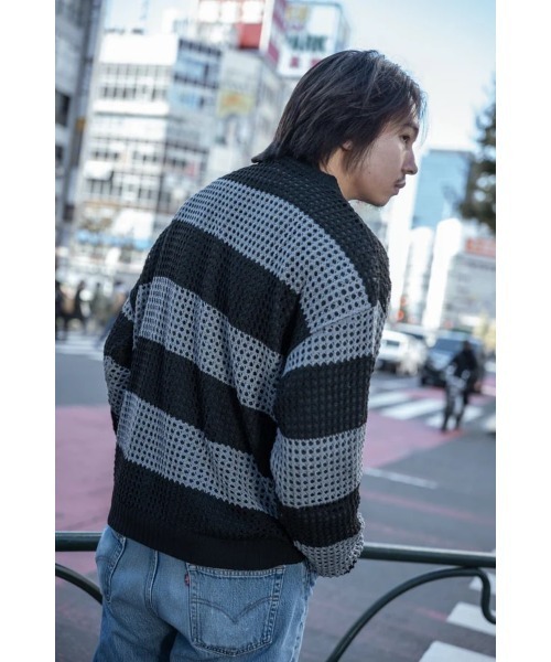 ニット セーター gibous/ギボス/gibous snake cross border knit レディース メンズ gibous ニット セーター gibous/ギボス/gibous snake cross
