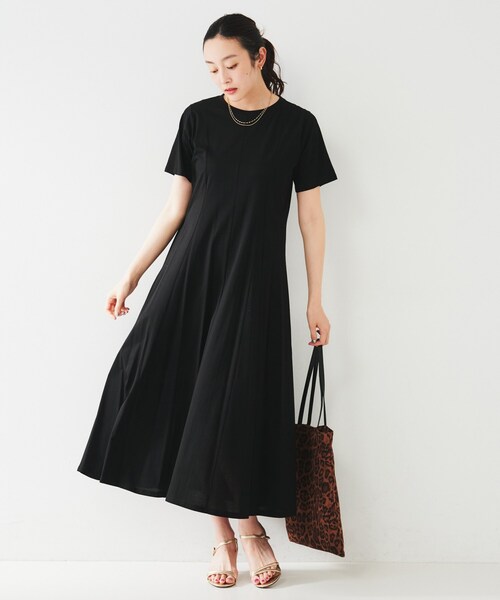 【匿名配送】 UNTITLEDワンピース✨ UNTITLED ワンピース 「コットン100/洗える/夏ワンピ」ジャージ