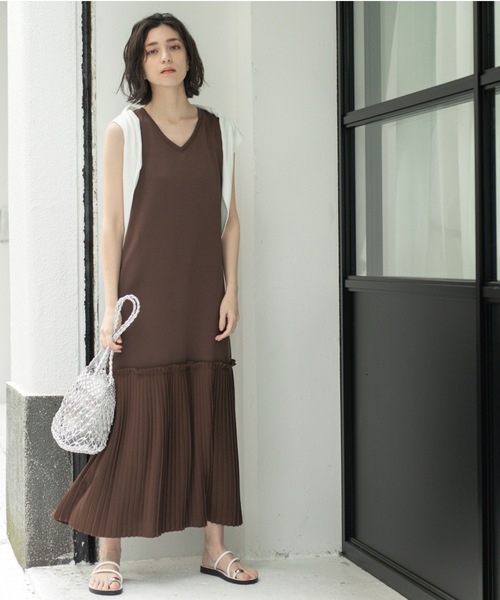 OPAQUE.CLIP（オペークドットクリップ） ワンピース プリーツ切替