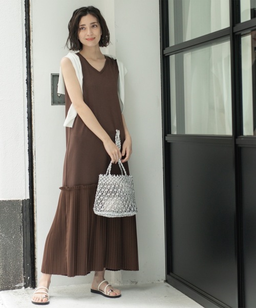 OPAQUE.CLIP（オペークドットクリップ） ワンピース プリーツ切替