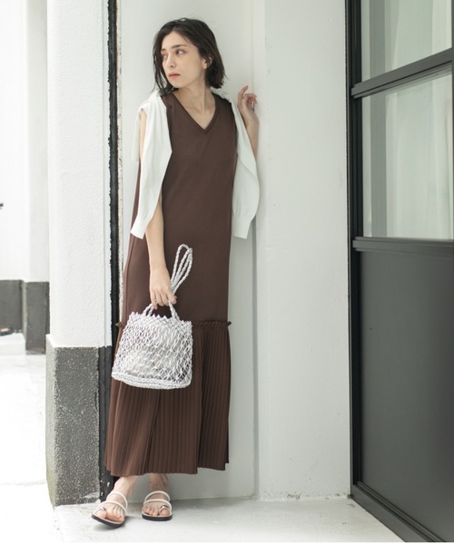 OPAQUE.CLIP（オペークドットクリップ） ワンピース プリーツ切替