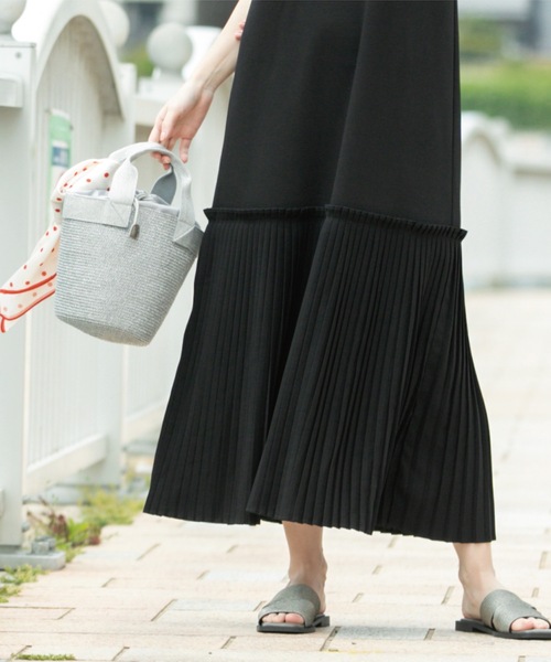 OPAQUE.CLIP（オペークドットクリップ） ワンピース プリーツ切替