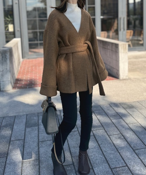 NAUL ノーカラーコート FREE ブラック レディース : ZOZOTOWN Yahoo!店