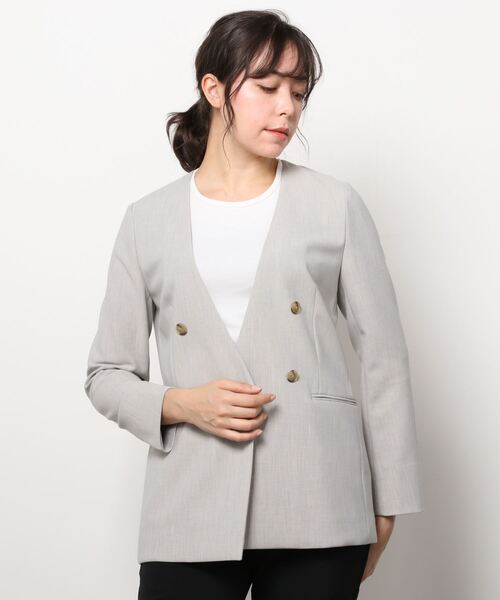新品未使用　green label relaxing ジャケット　ライトグレー green label relaxing 「green relaxing」 テーラードジャケット