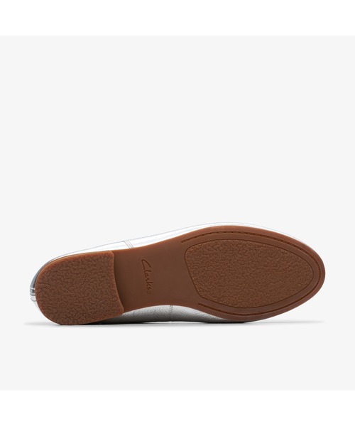 「Clarks」 フラットパンプス UK4 シルバー レディース_画像2