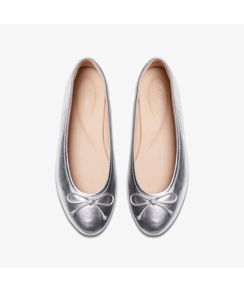 「Clarks」 フラットパンプス UK4 シルバー レディース_画像4