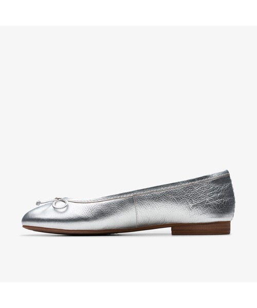 「Clarks」 フラットパンプス UK4 シルバー レディース_画像6
