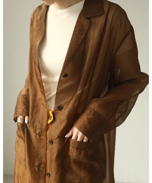 「TODAYFUL」 チェスターコート 38inch ブラウン レディース_画像3
