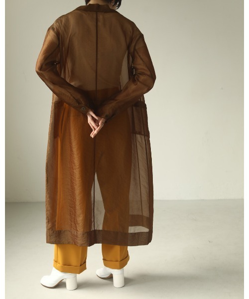 「TODAYFUL」 チェスターコート 38inch ブラウン レディース_画像4