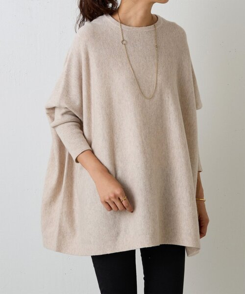 【23SS美品】BEARDSLEY コットンビックニット ショート　グリーン 23SS美品】BEARDSLEY コットンビックニット ショート グリーン