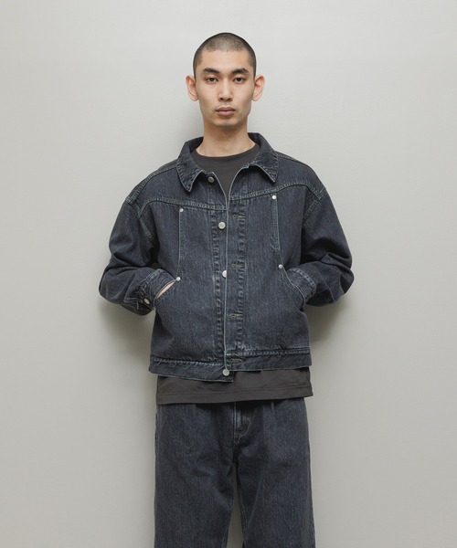 デニムジャケット gジャン CURB POCKET DENIM JACKET メンズ レディースの画像