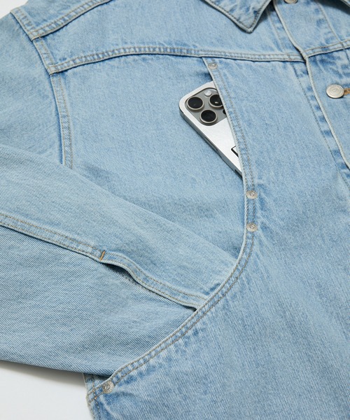 デニムジャケット gジャン CURB POCKET DENIM JACKET メンズ レディースの画像
