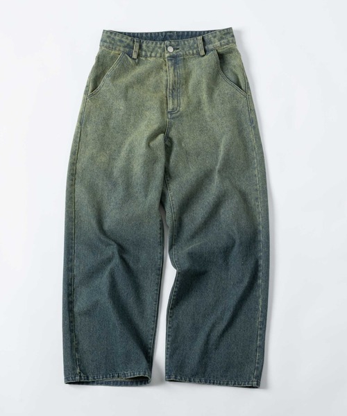 「ADAMASTE」 加工デニムパンツ MEDIUM ブラック メンズ