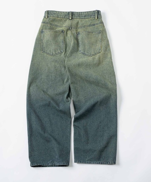 「ADAMASTE」 加工デニムパンツ MEDIUM ブラック メンズ