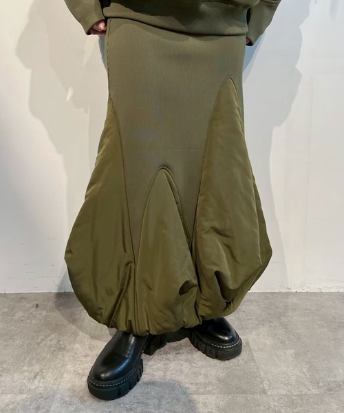 UN3D.（アンスリード） スカート PADDED HEM FRONT-ZIP SK / パデッド