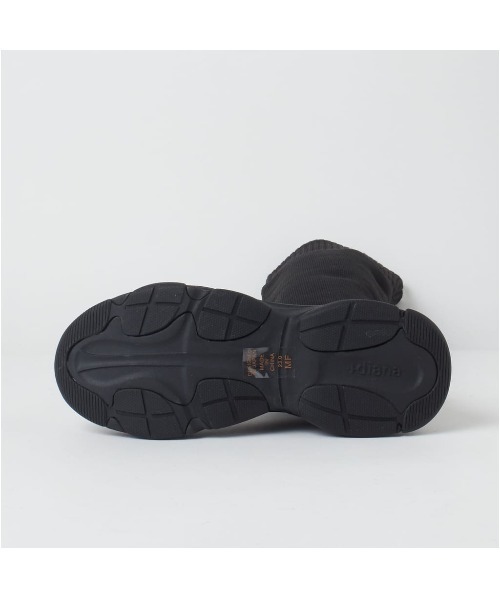 未使用級 プラスダイアナ ビジュー ストレッチニーハイブーツ 撥水 24.5 diana（プラスダイアナ） ブーツ 「軽量・撥水加工」ストレッチニット