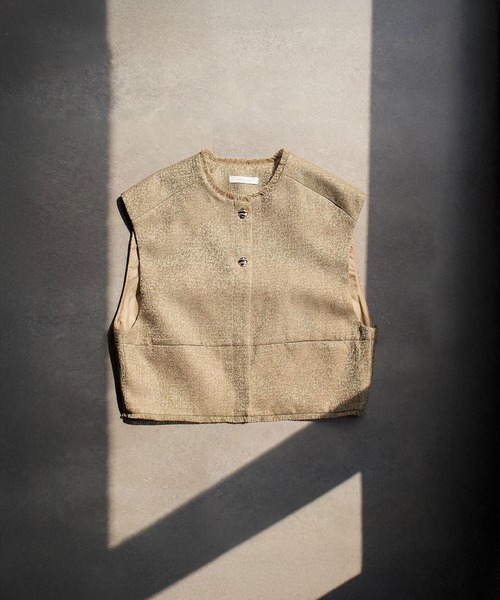 CHIGNON（シニヨン） ベスト ジレ (CHIGNON)TWEED SHORT VEST