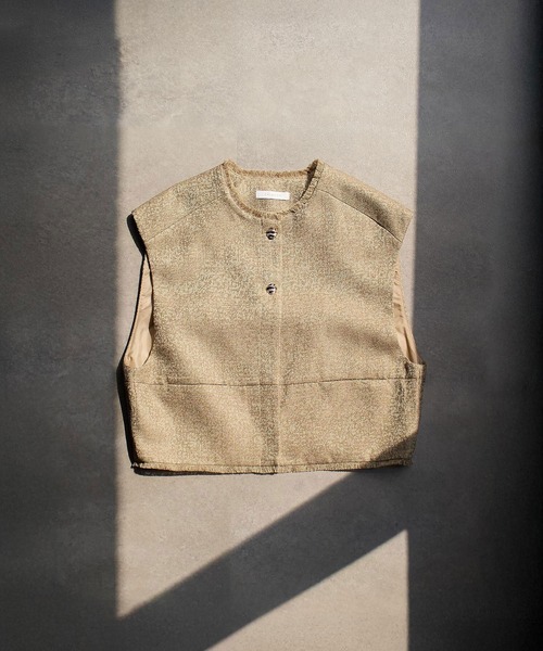 CHIGNON（シニヨン） ベスト ジレ (CHIGNON)TWEED SHORT VEST