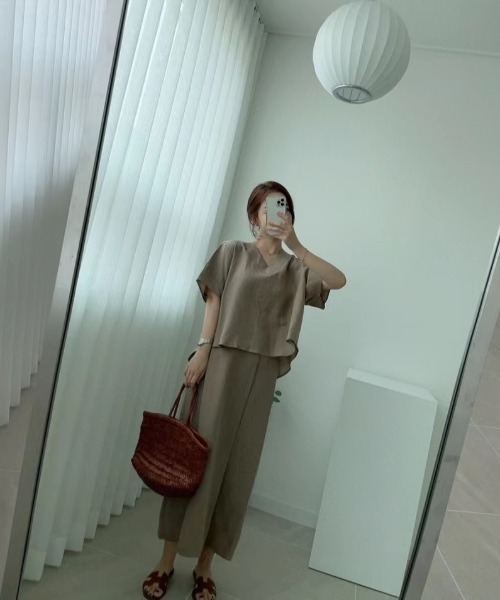 「N.s」 セットアップ FREE ブラウン レディース_画像5