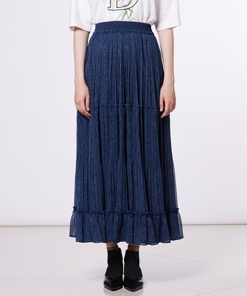 DOUBLE STANDARD CLOTHING プリーツスカート肩紐付き ゆったりサイズ】プリーツスカート（肩ひも調節） 通販【ニッセン】 スカート