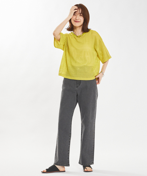 「abahouse mavie」 半袖Tシャツ フリー ブラック レディース_画像7