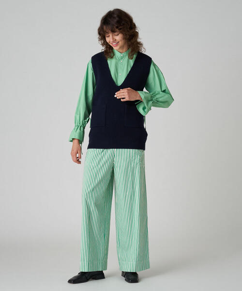 MACPHEE（マカフィー） ニットベスト S グリーン レディース