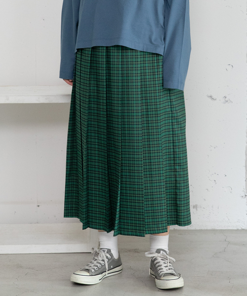 POU DOU DOU（プードゥドゥ） スカート 2wayチェックプリーツスカート