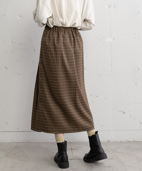 POU DOU DOU（プードゥドゥ） スカート 2wayチェックプリーツスカート