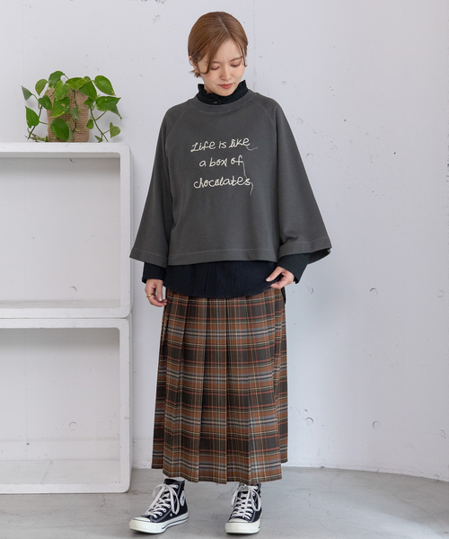 POU DOU DOU（プードゥドゥ） スカート 2wayチェックプリーツスカート