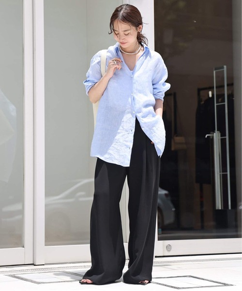 「Deuxieme Classe」 「MUSE de Deuxieme Classe」長袖シャツ FREE サックスブルー レディース_画像3