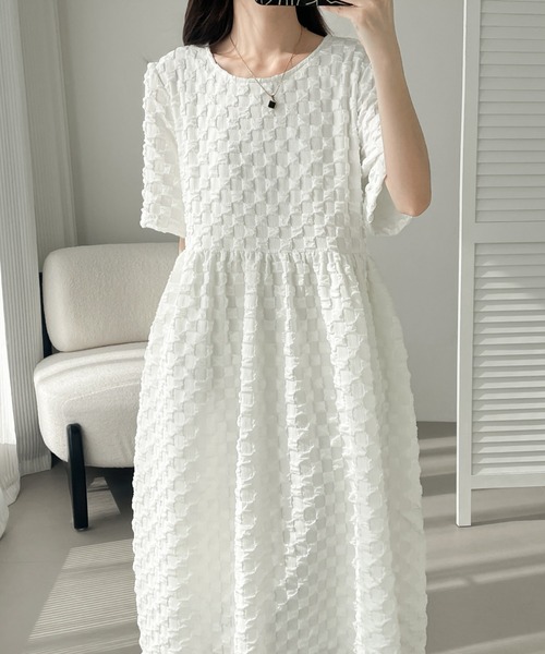 「ABITOKYO」 半袖ワンピース M グリーン レディース_画像2