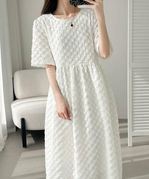 「ABITOKYO」 半袖ワンピース M グリーン レディース_画像3