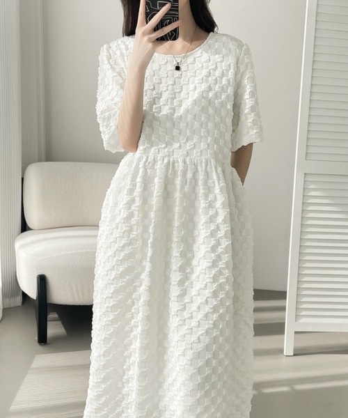 「ABITOKYO」 半袖ワンピース M グリーン レディース_画像4