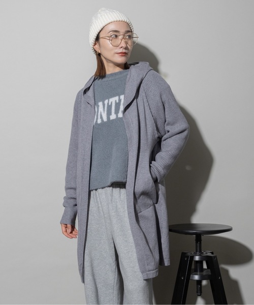 マニアック　フード付きグレーロングカーディガン サイズ1 マニアック フード付きグレーロングカーディガン サイズ1 【公式通販】