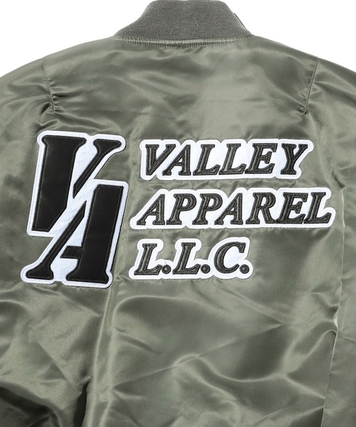 Valley Apparel MA-1 ナイロンジャケット メンズ　Lサイズ GW SALE】バックエンブレムMA-1 フライトナイロンジャケット|VALLEY