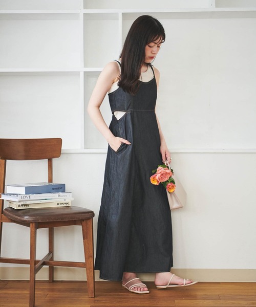 「mil」 キャミソールワンピース X-SMALL ネイビー レディース_画像5