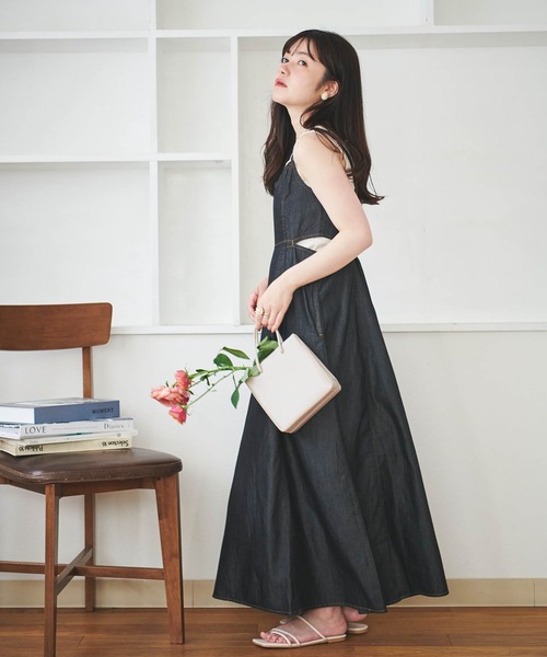 「mil」 キャミソールワンピース X-SMALL ネイビー レディース_画像7