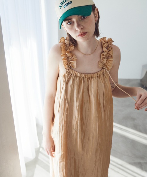 「Unitage」 キャミソールワンピース FREE オレンジ レディース_画像5