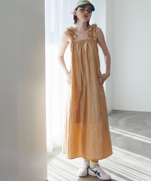 「Unitage」 キャミソールワンピース FREE オレンジ レディース_画像9